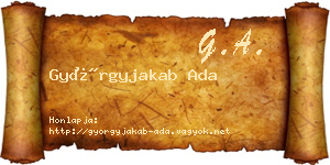 Györgyjakab Ada névjegykártya